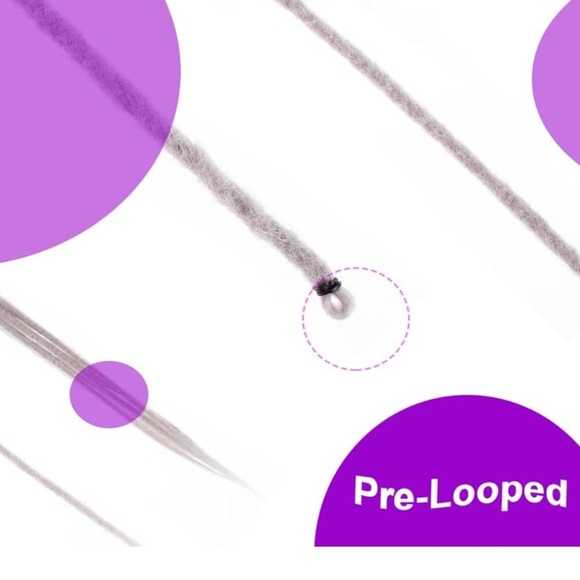 ZRQ Grey Synthetic Dreadlocks Crochet Dreads Boho Style Fake Dreads Synthetic - Picture 9 of 9